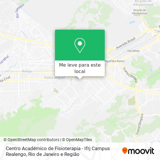Centro Acadêmico de Fisioterapia - Ifrj Campus Realengo mapa