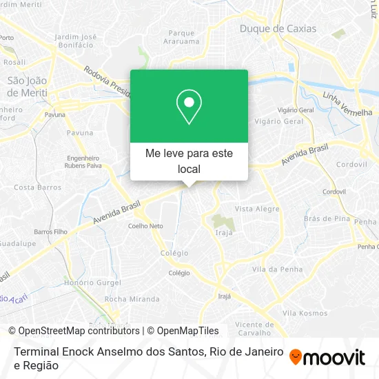 Terminal Enock Anselmo dos Santos mapa
