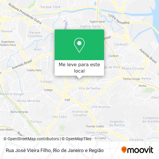 Rua José Vieira Filho mapa