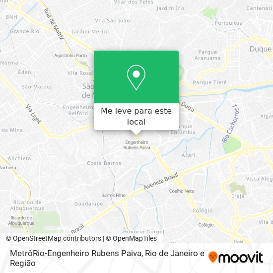 MetrôRio-Engenheiro Rubens Paiva mapa