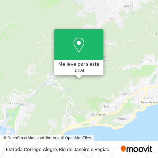 Estrada Córrego Alegre mapa