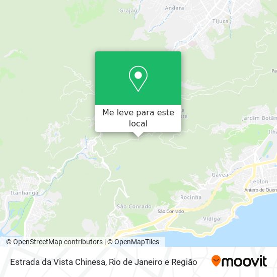 Estrada da Vista Chinesa mapa