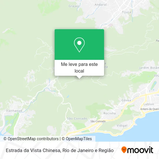 Estrada da Vista Chinesa mapa