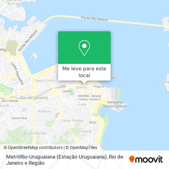 MetrôRio-Uruguaiana (Estação Uruguaiana) mapa