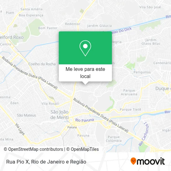 Rua Pio X mapa