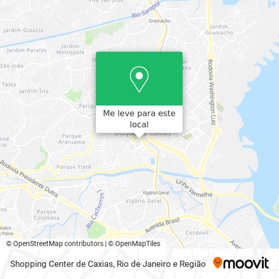 Shopping Center de Caxias mapa
