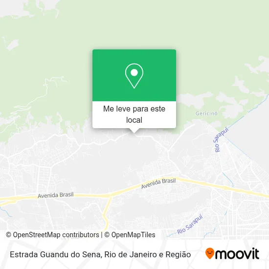 Estrada Guandu do Sena mapa