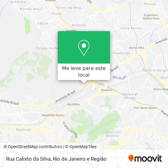 Rua Calixto da Silva mapa