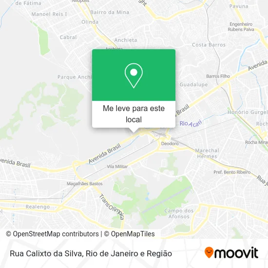 Rua Calixto da Silva mapa