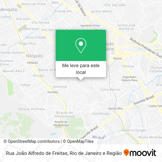 Rua João Alfredo de Freitas mapa
