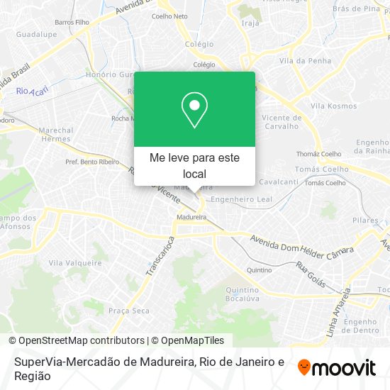 SuperVia-Mercadão de Madureira mapa