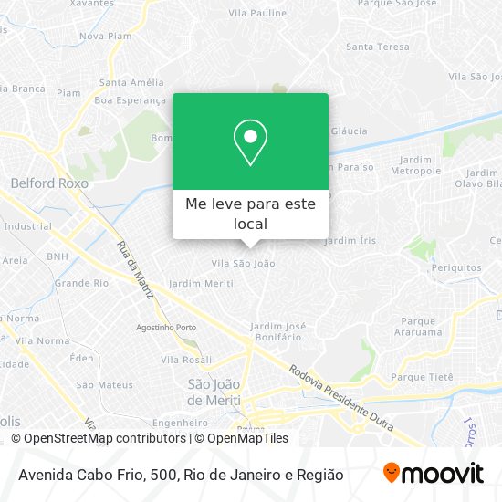 Avenida Cabo Frio, 500 mapa