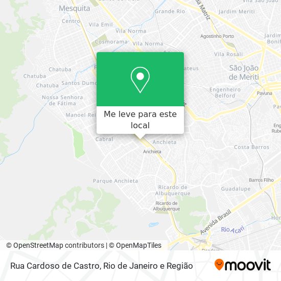 Rua Cardoso de Castro mapa