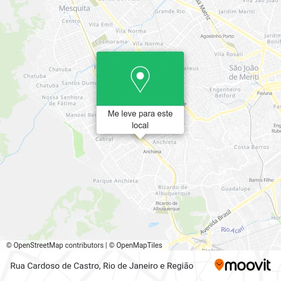 Rua Cardoso de Castro mapa