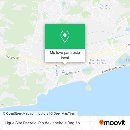 Ligue Site Recreio mapa