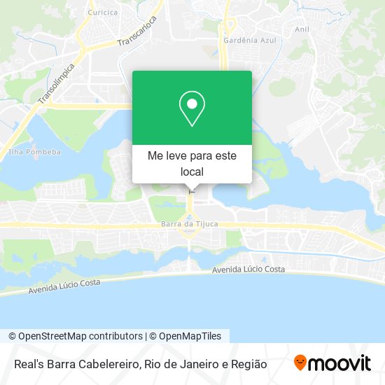 Real's Barra Cabelereiro mapa