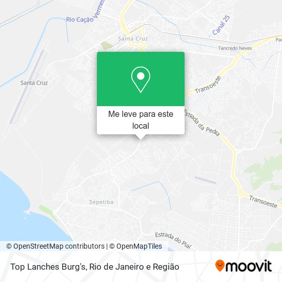 Top Lanches Burg's mapa