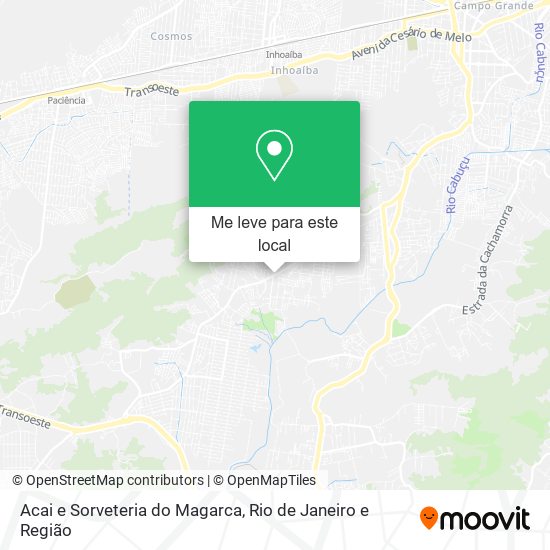 Acai e Sorveteria do Magarca mapa