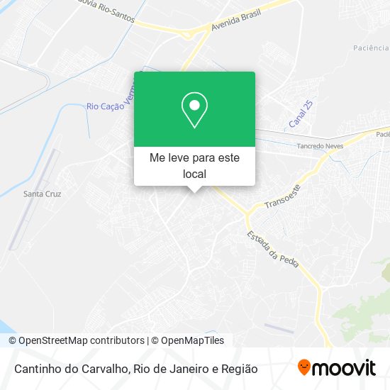 Cantinho do Carvalho mapa