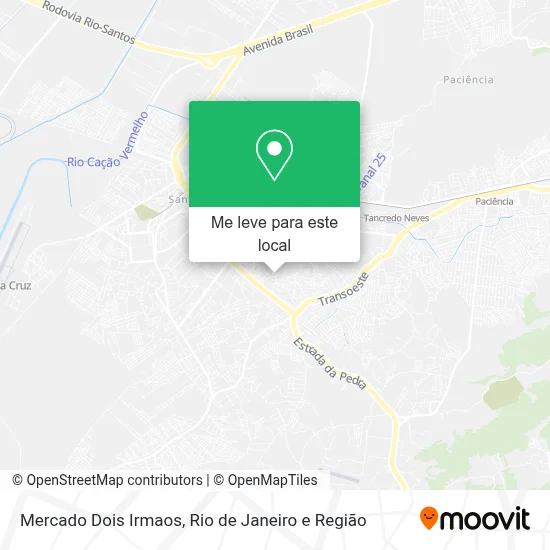Mercado Dois Irmaos mapa