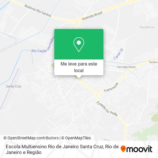 Escola Multiensino Rio de Janeiro Santa Cruz mapa