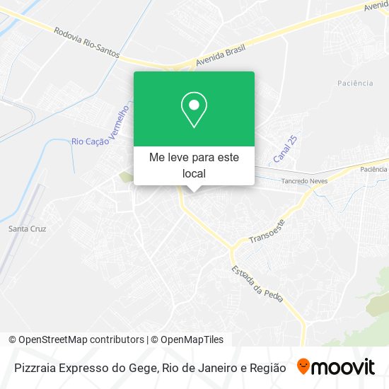 Pizzraia Expresso do Gege mapa