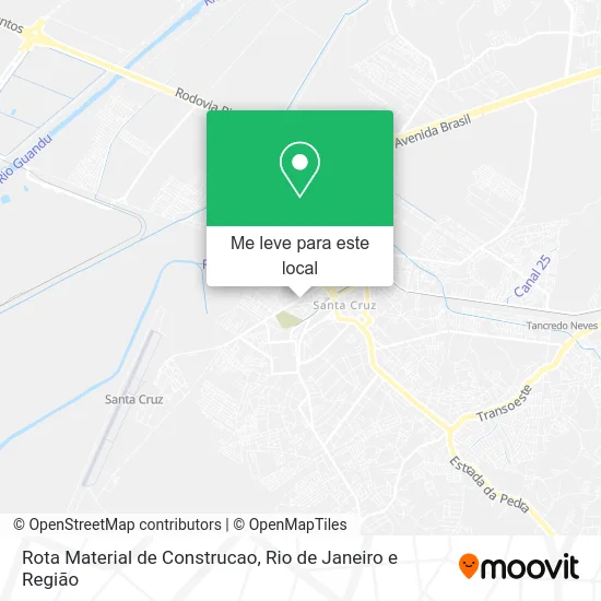 Rota Material de Construcao mapa