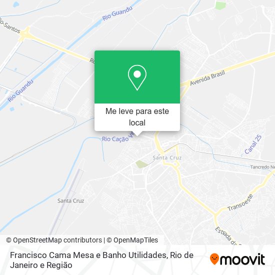 Francisco Cama Mesa e Banho Utilidades mapa