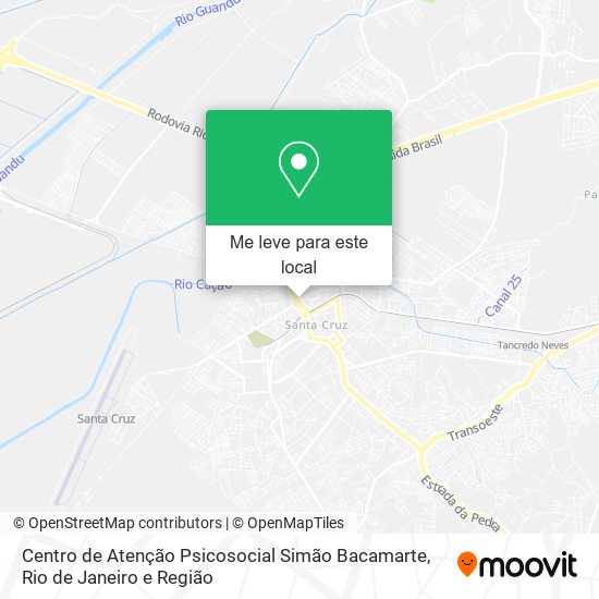Centro de Atenção Psicosocial Simão Bacamarte mapa
