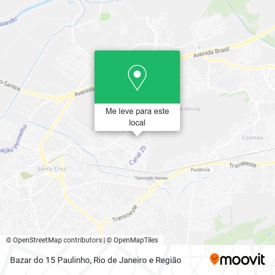 Bazar do 15 Paulinho mapa
