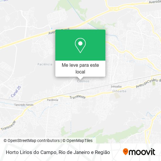 Horto Lirios do Campo mapa
