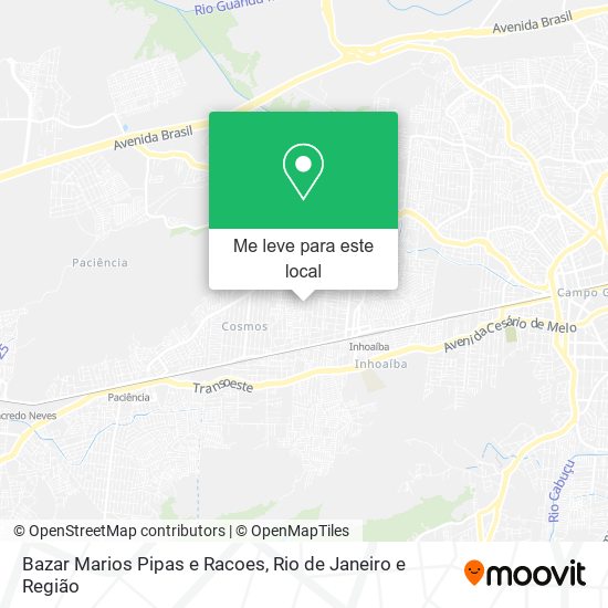 Bazar Marios Pipas e Racoes mapa