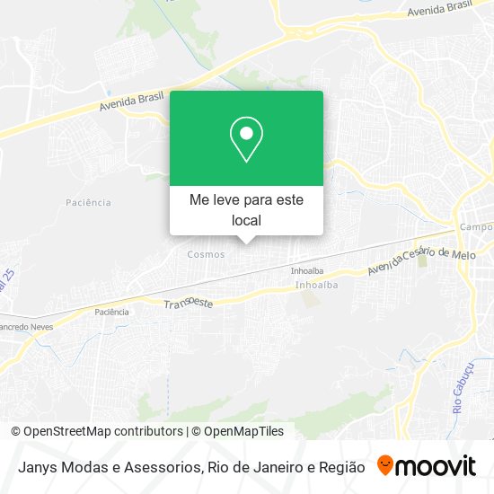 Janys Modas e Asessorios mapa