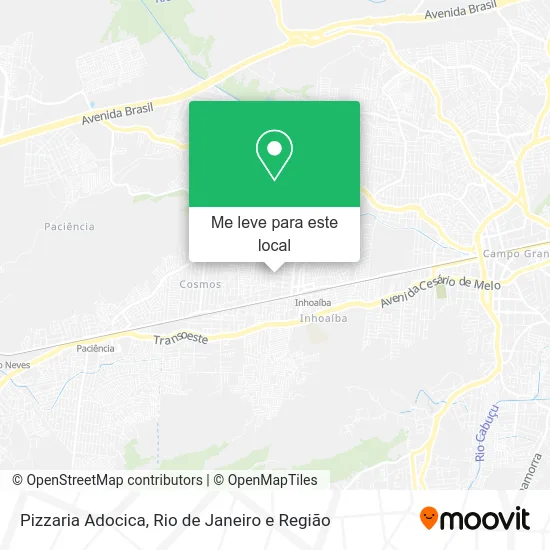 Pizzaria Adocica mapa