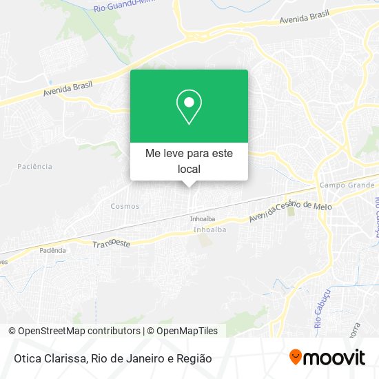 Otica Clarissa mapa