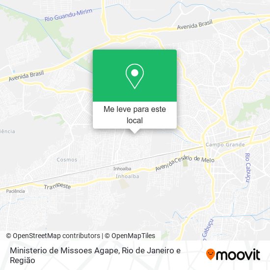 Ministerio de Missoes Agape mapa