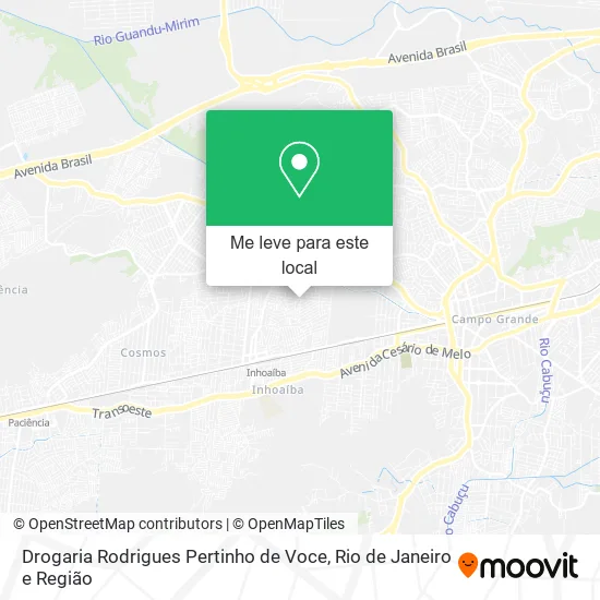 Drogaria Rodrigues Pertinho de Voce mapa