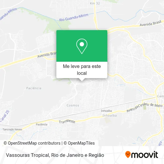 Vassouras Tropical mapa