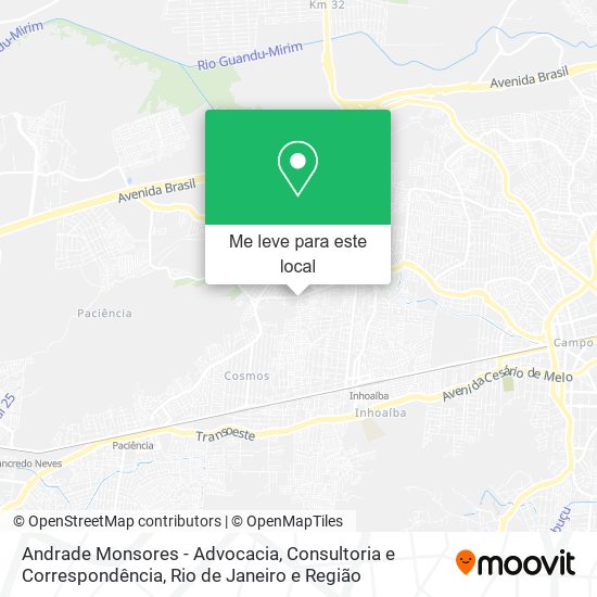 Andrade Monsores - Advocacia, Consultoria e Correspondência mapa