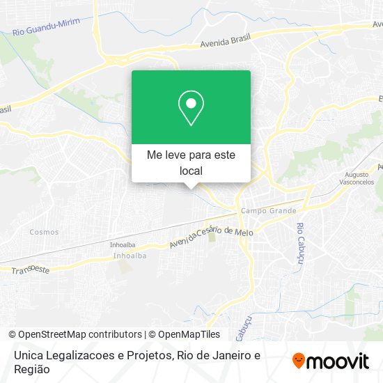 Unica Legalizacoes e Projetos mapa