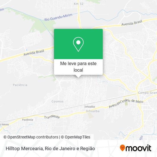 Hilltop Mercearia mapa