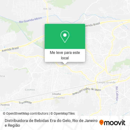 Distribuidora de Bebidas Era do Gelo mapa