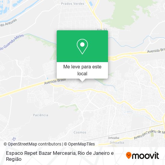 Espaco Repet Bazar Mercearia mapa