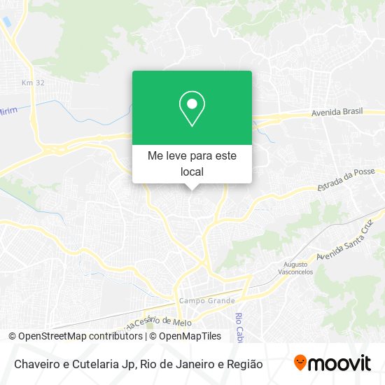 Chaveiro e Cutelaria Jp mapa