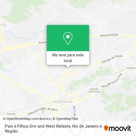 Pais e Filhos Gnv and West Reteste mapa