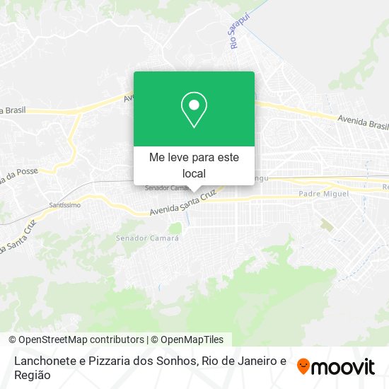 Lanchonete e Pizzaria dos Sonhos mapa