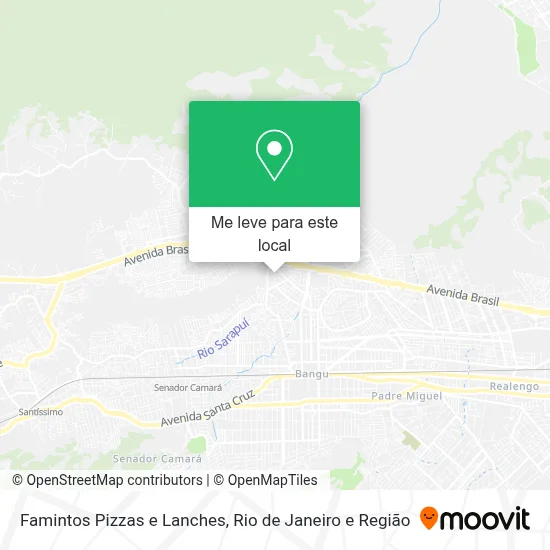 Famintos Pizzas e Lanches mapa