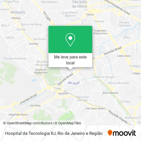 Hospital da Tecnologia RJ mapa