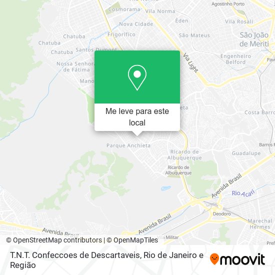 T.N.T. Confeccoes de Descartaveis mapa