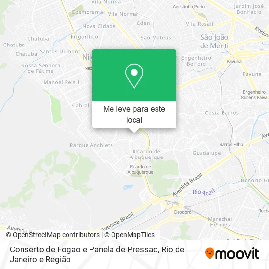 Conserto de Fogao e Panela de Pressao mapa